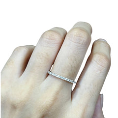#EternityByLVNA | Rose Round Paved Half Eternity Diamond Ring 14kt