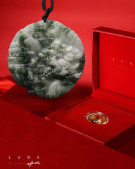 THE VAULT | Natural Jadeite Landscape Card Necklace