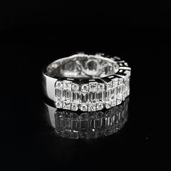 #ThePromise | Unisex Baguette Half Eternity Diamond Ring 18kt