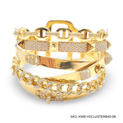 #TheSALE | Golden Chain Statement Diamond Bangle 18kt