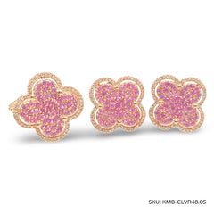 #TheSALE | Golden Clover Pink Sapphire Diamond Jewelry Set 14kt