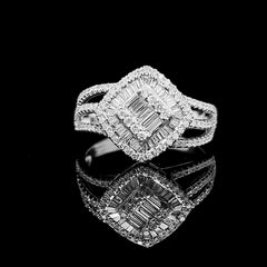 #LVNA2024 | Baguette Deco Paved Diamond Ring 14kt
