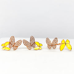 #LVNA2024 | Rose Butterfly Deco Paved Diamond Jewelry Set 18kt
