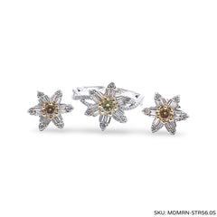 #TheSALE | Floral Baguette Stud Diamonds Jewelry Set 14kt