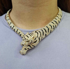 #TheSALE | Golden Panther Diamond Necklace 18kt