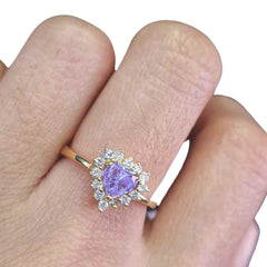 #TheSALE | Golden Cluster Heart Diamond Ring 14kt