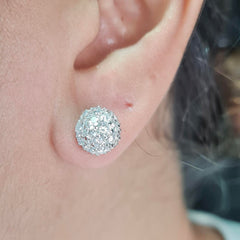 #TheSALE | Iced Half-sphere Stud Diamond Earrings 18kt