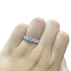 #EternityByLVNA | Classic Round Half Eternity Diamond Ring 14kt