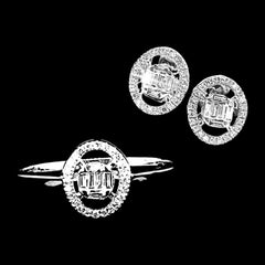 Oval Classic Dainty Diamond Jewelry Set 14kt | CLEARANCE BEST