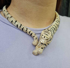 #TheSALE | Golden Panther Diamond Necklace 18kt