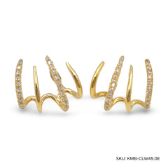 #TheSALE | Golden Claw Cuff Diamond Earrings 18kt