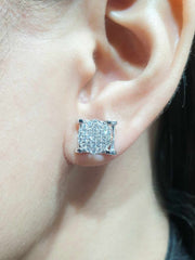 CLEARANCE BEST | Classic Round Cathedral Diamond Earrings 14kt