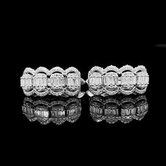 #LVNA2024 | Round Oval Paved Hoop Diamond Earrings 14kt
