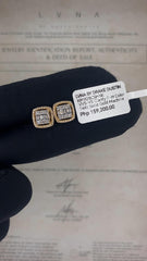 #LVNA2024 |Classic Cushion Baguette Stud Diamond Earrings 14kt