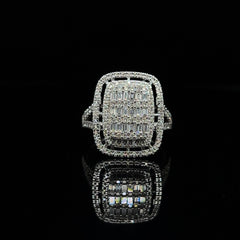 PREORDER | Full Baguette Statement Paved Diamond Ring 18kt