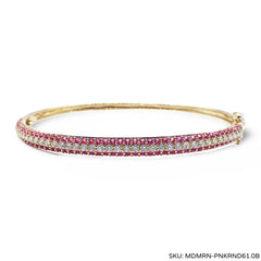 #TheSALE | Golden Pink Ruby Tennis Diamond Bracelet 14kt