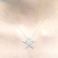 #LVNA2024 | Shooting Star Drop Diamond Necklace 16-18” 18kt White Gold Chain