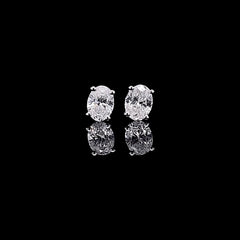 PRE ORDER | 0.58cts Oval Solitaire Stud Diamond Earrings 18kt