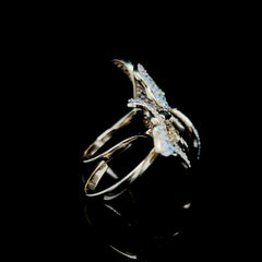 LVNA Signatures | The Ivana Bloom Floral Blue Sapphire Gemstones & Diamond Ring