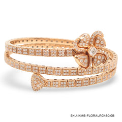 #TheSALE | Rose Floral Round Diamond Bangle 18kt