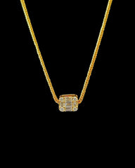 #LVNA2024 | Emerald Unisex Invisible Setting Diamond Necklace 18kt