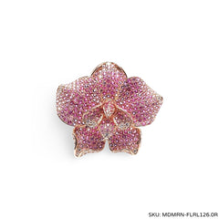 #TheSALE | Flower Pink Ruby Gemstones Statement Diamond Ring 18kt