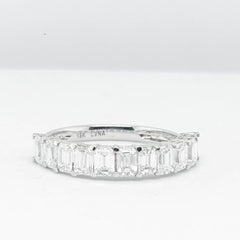 #ThePromise | Made-To-Order | 2.2cts Emerald Half Eternity Diamond Ring 18kt