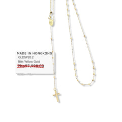 GLD | 18K Golden Rosary Necklace 24”