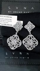 Baguette Dangling Diamond Earrings 18kt