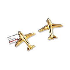 #GOLD2024 | 18K Golden Airplane Stud Earrings