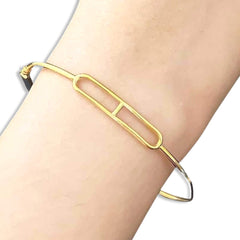 GLD | 18K Golden Bar Clip Bracelet