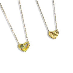 GLD | 18K Golden Heart Centered Necklace 18”