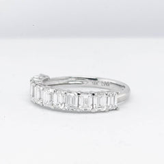 #ThePromise | Made-To-Order | 2.2cts Emerald Half Eternity Diamond Ring 18kt