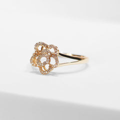 #LoveIVANA | Golden Floral Diamond Ring 14kt