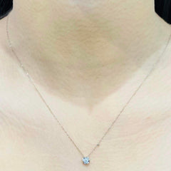 #LVNA2024 | 0.10ct Round Solitaire Diamond Necklace 18kt