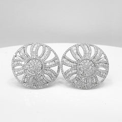 #LVNA2024 | Large Round Baguette Diamond Earrings 14kt