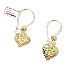 GLD | 18K Golden Heart Dangling Earrings