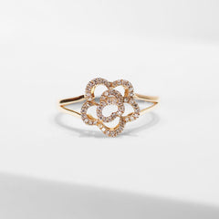 #LoveIVANA | Golden Floral Diamond Ring 14kt
