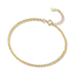 GLD | 18K Ladies Golden Rope Chain Bracelet