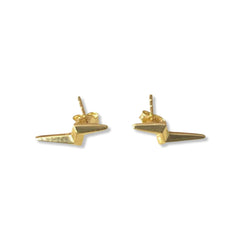 GLD | 18K Golden Lightning Stud Earrings