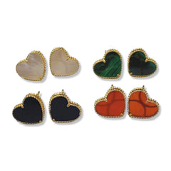 GLD | 18K Golden Heart Stud Earrings