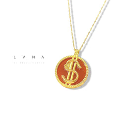 GLD | 18K Golden Dollar Sign Pendant Necklace