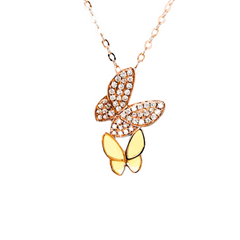 #LVNA2024 | Rose Butterfly Deco Paved Diamond Necklace 18kt
