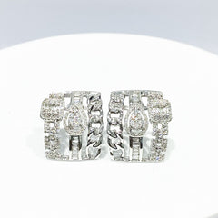 Layered Statement Creolle Diamond Earrings 14kt