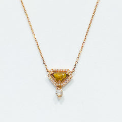#LVNA2024 | LVNA Signatures™️ Kite Rare Orange Solitaire  Diamond Necklace 14kt