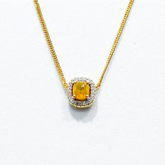 #LVNA2024 |  LVNA Signatures™️ Yellow Elongated Cushion Colored Diamond Necklace 18kt