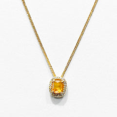 #LVNA2024 | LVNA Signatures™️ Rare Elongated Cushion Halo Colored Diamond Necklace 14kt