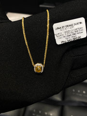 #LVNA2024 |  LVNA Signatures™️ Yellow Elongated Cushion Colored Diamond Necklace 18kt