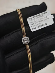 #LVNA2024 | Halo Cushion Unisex Solid Gold Diamond Bracelet 18kt