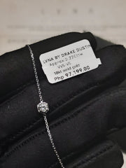 #LVNA2024 | 0.30ct Round Brilliant Center Bar Round Solitaire Diamond Bracelet 18kt